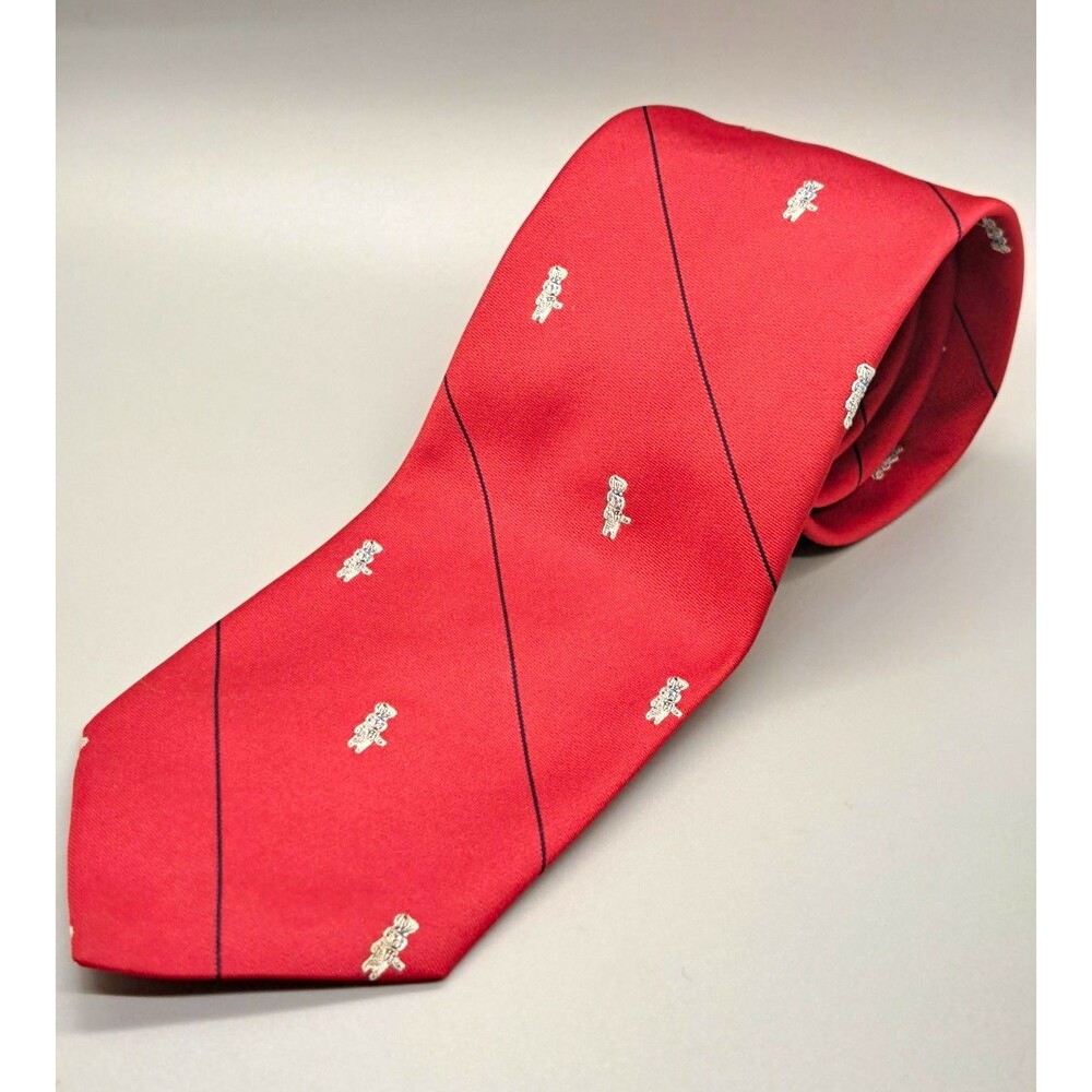 The President Red Novelty Tie Chef Doughboy Character Made USA Silk Blend